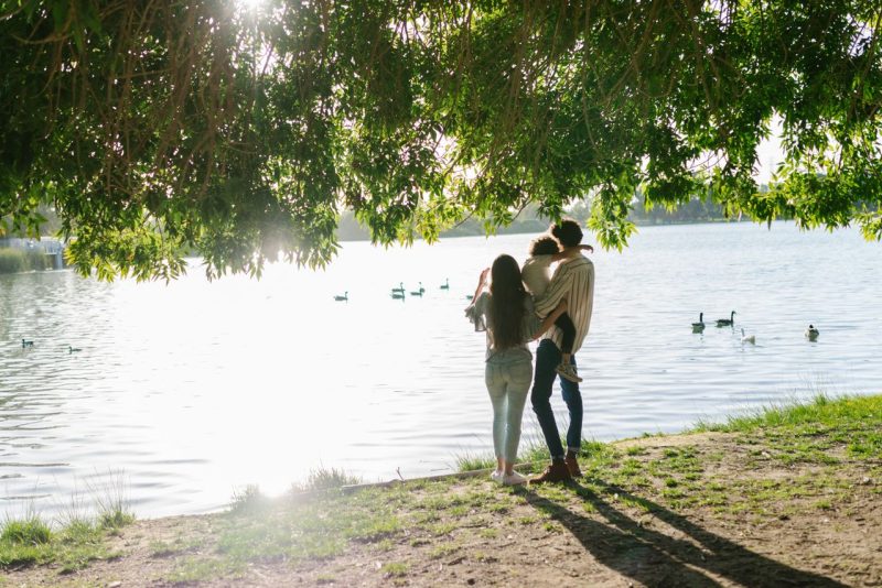 Family spending time together outdoors in Australia