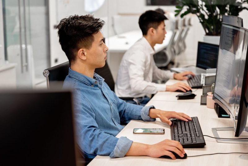 Permanent employee working in an Australian office
