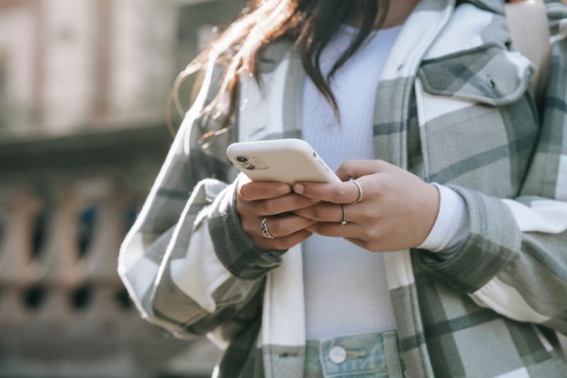Checking superannuation account details on a phone